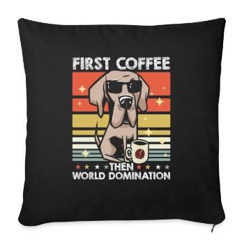 Lunettes de soleil Great Dane Coffee - Housse de coussin décorative 45 x 45 cm - noir - Devant