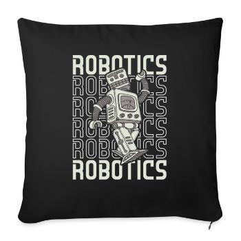 Robotics Ai Robot Mechanics Robotics - Sofa pillowcase 17,3'' x 17,3'' (45 x 45 cm) - black - Front