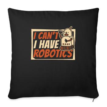Robotics Ai Robot Fun - Sofa pillowcase 17,3'' x 17,3'' (45 x 45 cm) - black - Front
