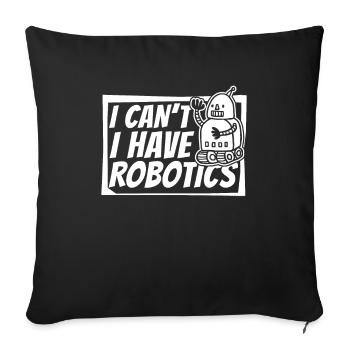 Robotics Ai Robot Fun - Sofa pillowcase 17,3'' x 17,3'' (45 x 45 cm) - black - Front