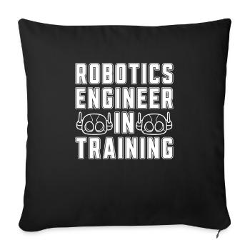 Robotik Ai Roboter - Sofakissenbezug 45 x 45 cm - Schwarz - Vorne