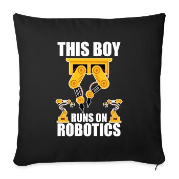 Robotik Ai Roboter - Sofakissenbezug 45 x 45 cm - Schwarz - Vorne
