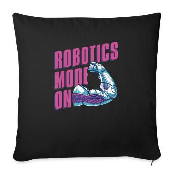 Robotique Ai Robot Mode Activé - Housse de coussin décorative 45 x 45 cm - noir - Devant