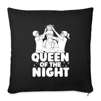 Infirmière Reine - Housse de coussin décorative 45 x 45 cm - noir - Devant