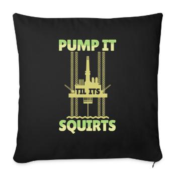 Pulvérisations de plates-formes pétrolières pour champs pétrolifères - Housse de coussin décorative 45 x 45 cm - noir - Devant