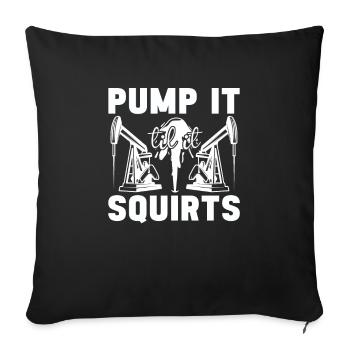 Pulvérisations de plates-formes pétrolières pour champs pétrolifères - Housse de coussin décorative 45 x 45 cm - noir - Devant