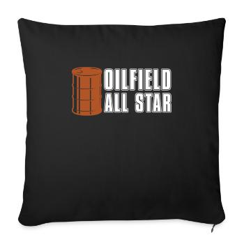 Stern oil field oil rig - Sofa pillowcase 17,3'' x 17,3'' (45 x 45 cm) - black - Front
