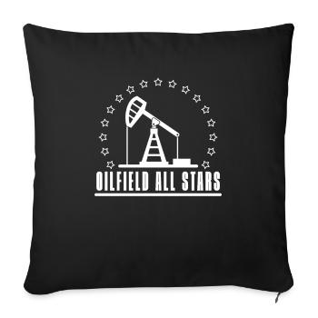 Stern oil field oil rig - Sofa pillowcase 17,3'' x 17,3'' (45 x 45 cm) - black - Front