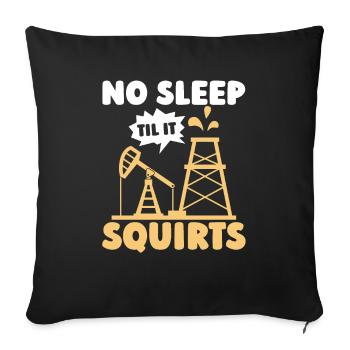 Pulvérisations de plates-formes pétrolières pour champs pétrolifères - Housse de coussin décorative 45 x 45 cm - noir - Devant