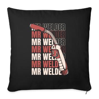 Welder locksmith sir. - Sofa pillowcase 17,3'' x 17,3'' (45 x 45 cm) - black - Front