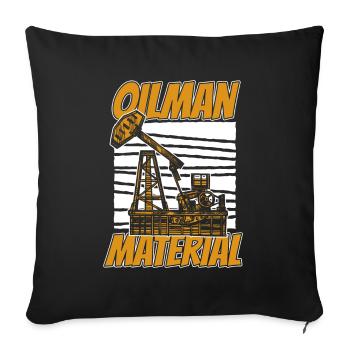 Oil Field Oil Rig Oil Traders - Sofa pillowcase 17,3'' x 17,3'' (45 x 45 cm) - black - Front