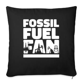 Oil Field Oil Rig Fossil - Sofa pillowcase 17,3'' x 17,3'' (45 x 45 cm) - black - Front