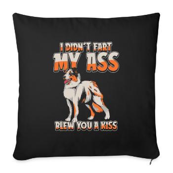 Australian Shepherd - Sofa pillowcase 17,3'' x 17,3'' (45 x 45 cm) - black - Front
