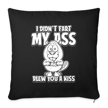 Castor Je n’ai pas pété mes fesses t’a soufflé un baiser - Housse de coussin décorative 45 x 45 cm - noir - Devant