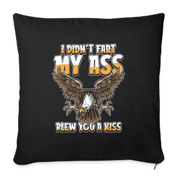 Adler Je n’ai pas pété mes fesses t’a soufflé un baiser - Housse de coussin décorative 45 x 45 cm - noir - Devant