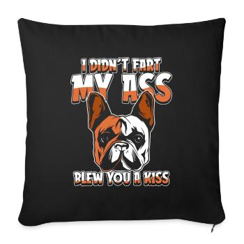 Bouledogue français - Housse de coussin décorative 45 x 45 cm - noir - Devant