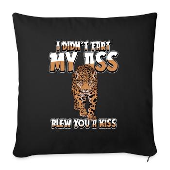 Jaguar Je n’ai pas pété mes fesses t’a soufflé un baiser - Housse de coussin décorative 45 x 45 cm - noir - Devant