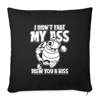 Ladybug I Didnt Fart My Butt Blew You A Kiss - Sofa pillowcase 17,3'' x 17,3'' (45 x 45 cm) - black - Front