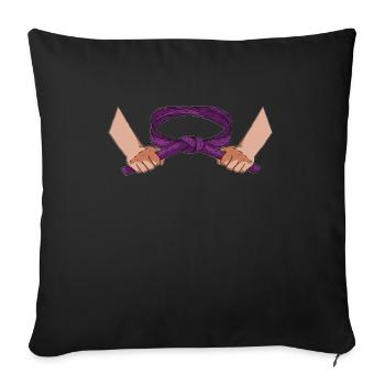 Karate - Sofa pillowcase 17,3'' x 17,3'' (45 x 45 cm) - black - Front