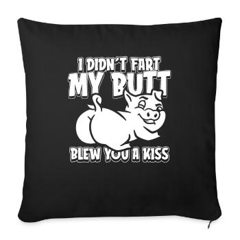 Éleveur de porcs - Housse de coussin décorative 45 x 45 cm - noir - Devant