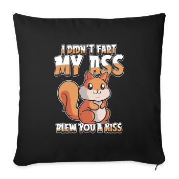 Squirrel - Sofa pillowcase 17,3'' x 17,3'' (45 x 45 cm) - black - Front