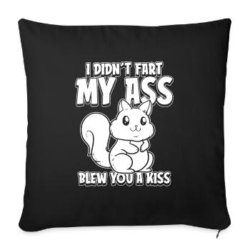 Squirrel - Sofa pillowcase 17,3'' x 17,3'' (45 x 45 cm) - black - Front