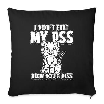 Tiger Fun Je n’ai pas pété mes fesses t’a soufflé un baiser - Housse de coussin décorative 45 x 45 cm - noir - Devant