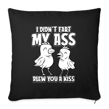 Bird ornithologist - Sofa pillowcase 17,3'' x 17,3'' (45 x 45 cm) - black - Front