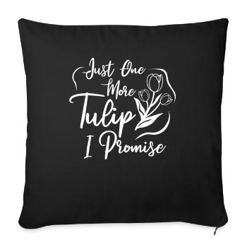Tulips Tulips - Sofa pillowcase 17,3'' x 17,3'' (45 x 45 cm) - black - Front