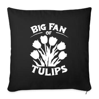 Tulpen Tulpen - Sofakissenbezug 45 x 45 cm - Schwarz - Vorne