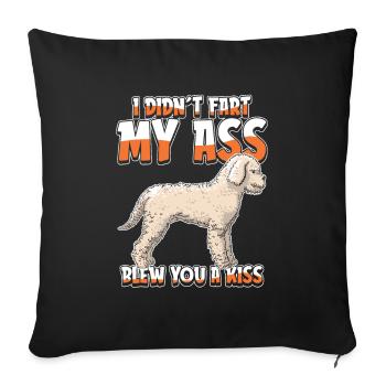 Caniche Je n’ai pas pété mes fesses t’a soufflé un baiser - Housse de coussin décorative 45 x 45 cm - noir - Devant