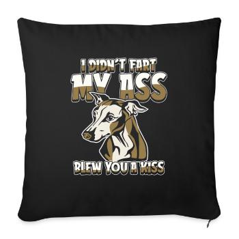 Greyhound Windhund - Sofakissenbezug 45 x 45 cm - Schwarz - Vorne