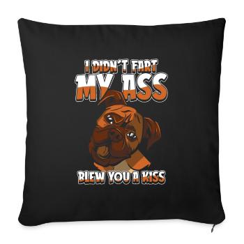 Boxer Hund Deutscher Boxer - Sofakissenbezug 45 x 45 cm - Schwarz - Vorne