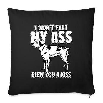 Épagneul de Bretagne - Housse de coussin décorative 45 x 45 cm - noir - Devant