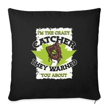 Receveur de balle molle - Housse de coussin décorative 45 x 45 cm - noir - Devant