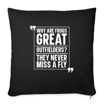 Softball drôle - Housse de coussin décorative 45 x 45 cm - noir - Devant