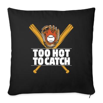 Softball Witzig - Sofakissenbezug 45 x 45 cm - Schwarz - Vorne