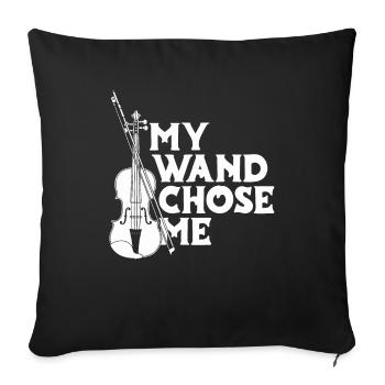 Violine Geige My Wand Chose Me - Sofakissenbezug 45 x 45 cm - Schwarz - Vorne