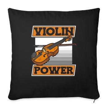 Violine Geige Energie - Sofakissenbezug 45 x 45 cm - Schwarz - Vorne