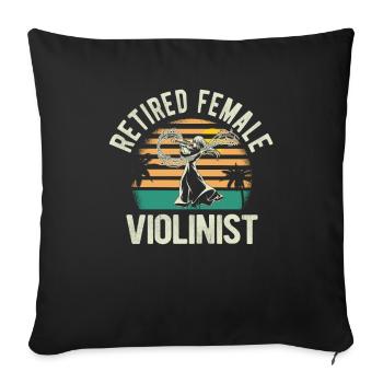 Violon Violon Retiré - Housse de coussin décorative 45 x 45 cm - noir - Devant