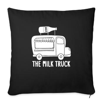 Cow Milk Milk Truck - Sofa pillowcase 17,3'' x 17,3'' (45 x 45 cm) - black - Front
