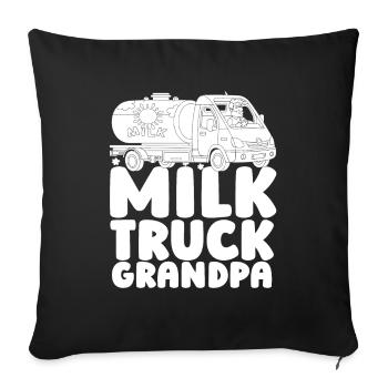 Camion de lait de vache Grandpa Milk - Housse de coussin décorative 45 x 45 cm - noir - Devant
