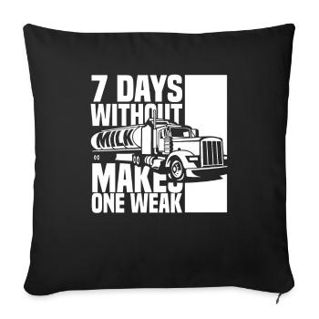Lait de vache Drôle de wagon de lait - Housse de coussin décorative 45 x 45 cm - noir - Devant