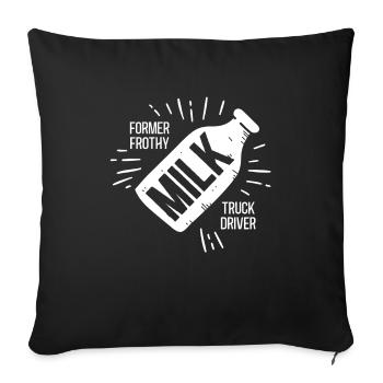 Cow Milk Driver Milk Truck - Sofa pillowcase 17,3'' x 17,3'' (45 x 45 cm) - black - Front