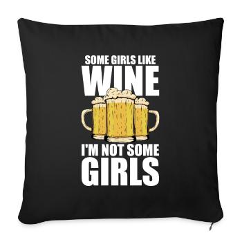 Bière artisanale Bière artisanale Sarcastique - Housse de coussin décorative 45 x 45 cm - noir - Devant