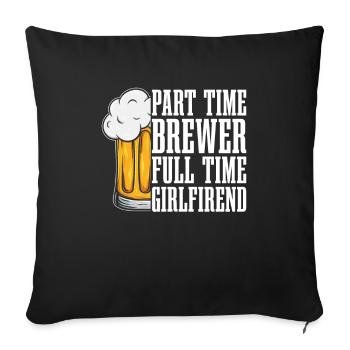 Craft Beer Beer Craft Beer Girlfriend - Sofa pillowcase 17,3'' x 17,3'' (45 x 45 cm) - black - Front