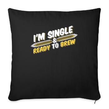 Craft Beer Beer Craft Beer Barley - Sofa pillowcase 17,3'' x 17,3'' (45 x 45 cm) - black - Front