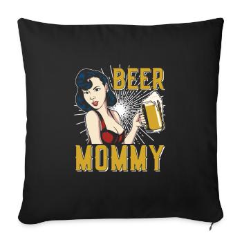 Craft Beer Bier Craftbier Mama - Sofakissenbezug 45 x 45 cm - Schwarz - Vorne