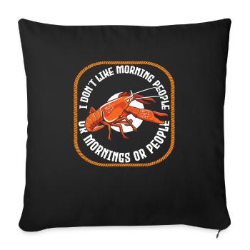 Hummer Lobster Lustig - Sofakissenbezug 45 x 45 cm - Schwarz - Vorne