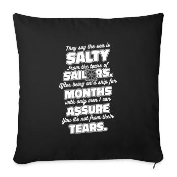 Voilier Sailor Voilier - Housse de coussin décorative 45 x 45 cm - noir - Devant